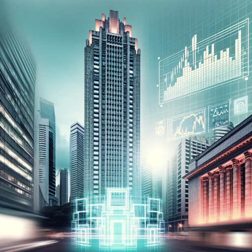 Illustration of a building to represent the concept of finance mixed with innovation