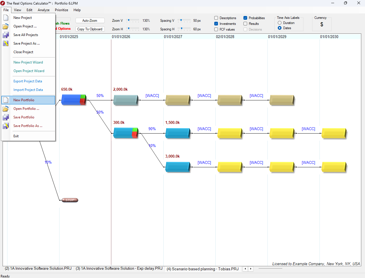 Screenshot Portfoliomanagement